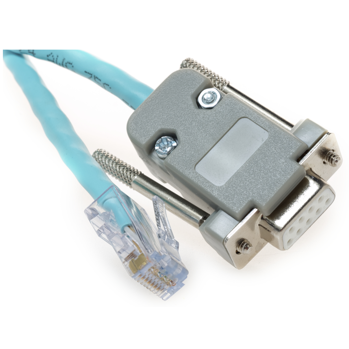 Cisco Compatible Console Cable DB9 to RJ45, Light Blue